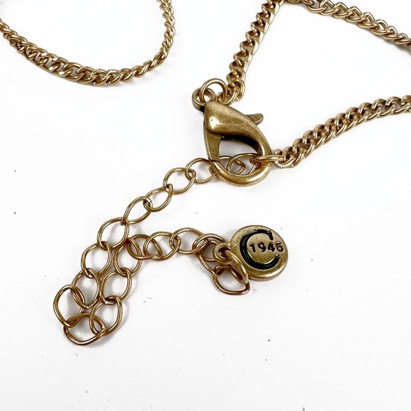 Cato Goldtone Asymmetric Modern Circles Necklace w/ Adjustable Chain - Picture 3 of 4